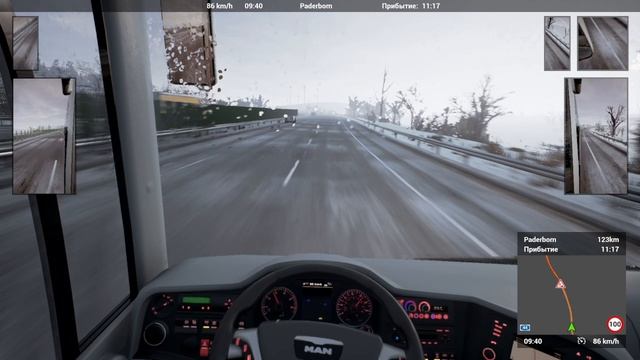 FERNBUS - маршрут 5 - зима снегопад