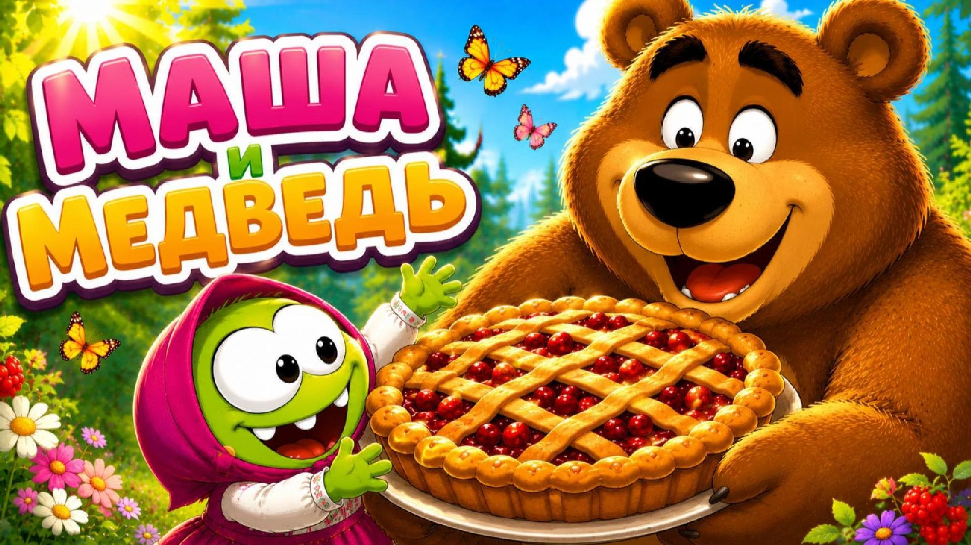 🌲🐻 МАША И МЕДВЕДЬ | Добрая сказка с Ам Нямочкой | Детский мультфильм 2D 🥧🍓 смотреть онлайн