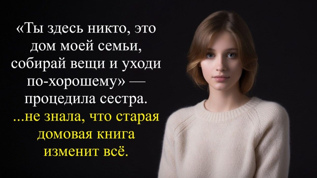Ты здесь никто, это дом моей семьи, собирай вещи и уходи по-хорошему» — процедила сестра...