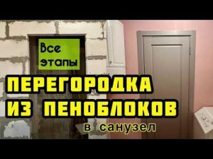 Перегородка из газобетонных блоков с дверным проемом в санузле своими руками. DIY partition