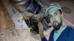 Дымоход через потолок и кровлю. Ошибки монтажа - 🔥. Проводка через ППУ на чердаке.