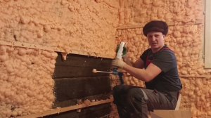 Дом из шпал железнодорожных, удаление запаха креозота.