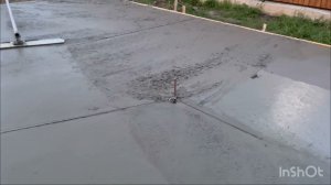 Бетонирование двора под брусчатку , бетонная плита #youtube #бетонирование