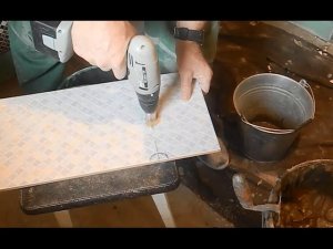 Укладка плитки в душе из гипсокартона ч.5