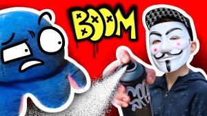 ШКОЛЯРЫ РИСУЮЩИЕ ГРАФФИТИ «BOOM» (меня заставили отмывать все теги)