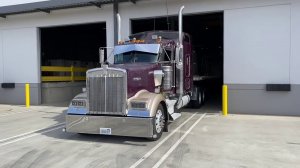 Штат Вашингтон и Oregon, работа на трали, Kenworth W9 flat bed