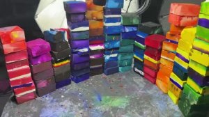 АСМР UnplainJaneASMR❤ 100 блоков❤🧡💛💚💙💜