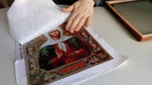Оформление алмазной мозаики в рамку своими руками