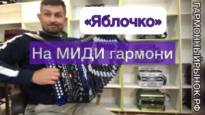 Яблочко на МИДИ ГАРМОНИ! электрогармонь, миди система гармонь