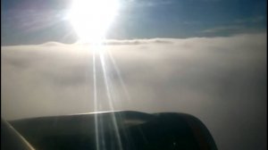 Заход на посадку в аэропорт Шереметьево, погружение в облака. Рейс Ставрополь-Москва.