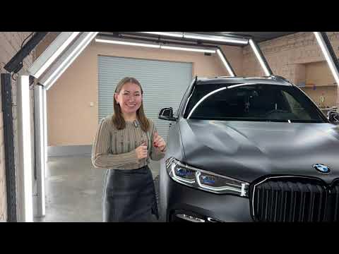 BMW X7 - бронирование кузова автомобиля матовой полиуретановой пленкой и целый комплекс услуг смотреть онлайн