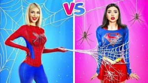 БОГАТЫЕ VS БЕДНЫЕ СУПЕРГЕРОИ _ Меня усыновили Супергерои-Миллиардеры! Веселые суперсемейки от RATATA