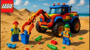 Lego Auto Tech # Machine Cleans Sandy Beach Automatically