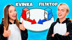 КВИНКА VS ФИЛ В НОКАУТЕ!😱СТАЛИ ПИНГВИНАМИ В РОБЛОКС!