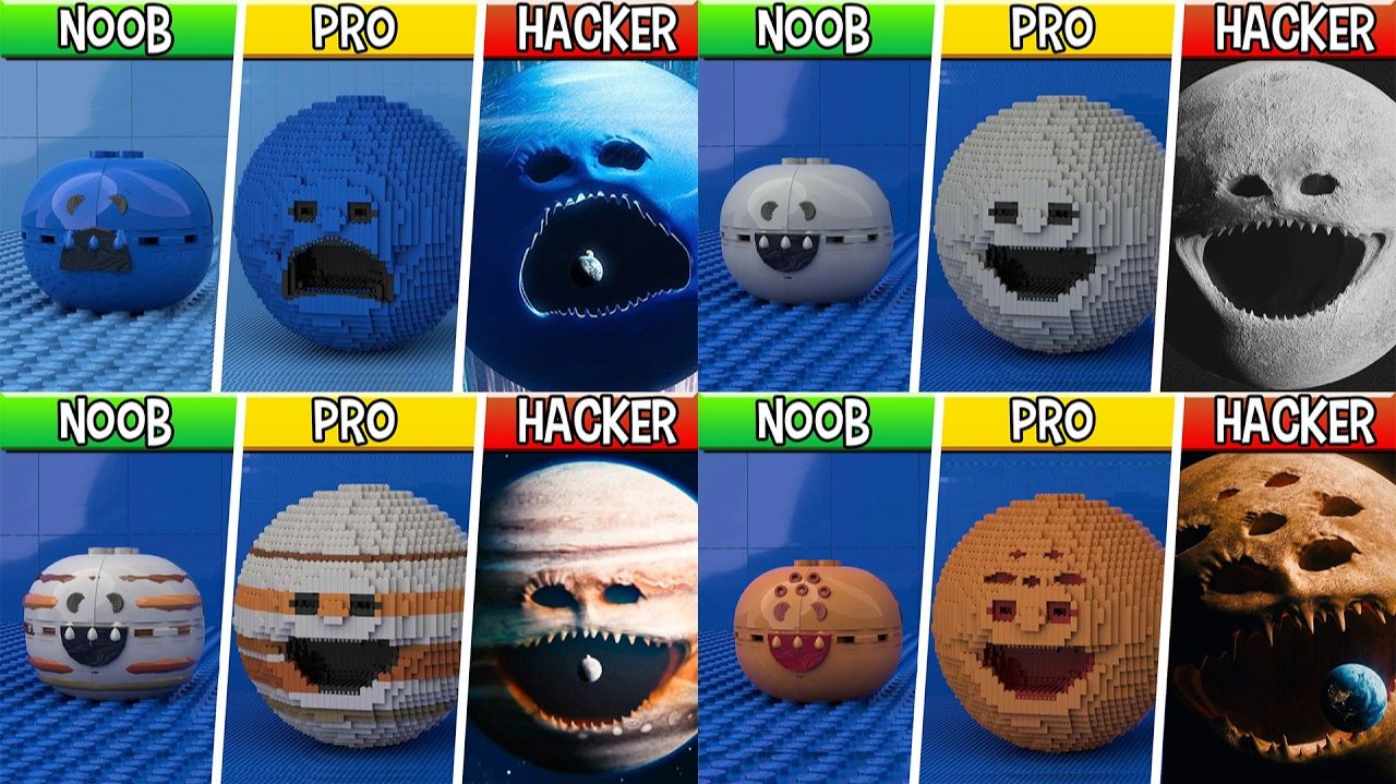 LEGO ВСЕ Персонажи ВОССТАНИЕ ЛУНЫ - Noob / Pro / HACKER! смотреть онлайн