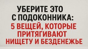 Уберите это с подоконника - 5 вещей, которые притягивают нищету и безденежье. Приметы