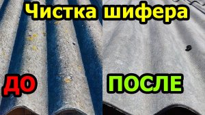 ЧИСТКА ШИФЕРА СВОИМИ РУКАМИ. МОЙКА СТАРОЙ КРЫШИ ОТ МХА