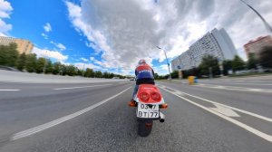 Honda CBR400RR nc23 city traffic 3rd person view