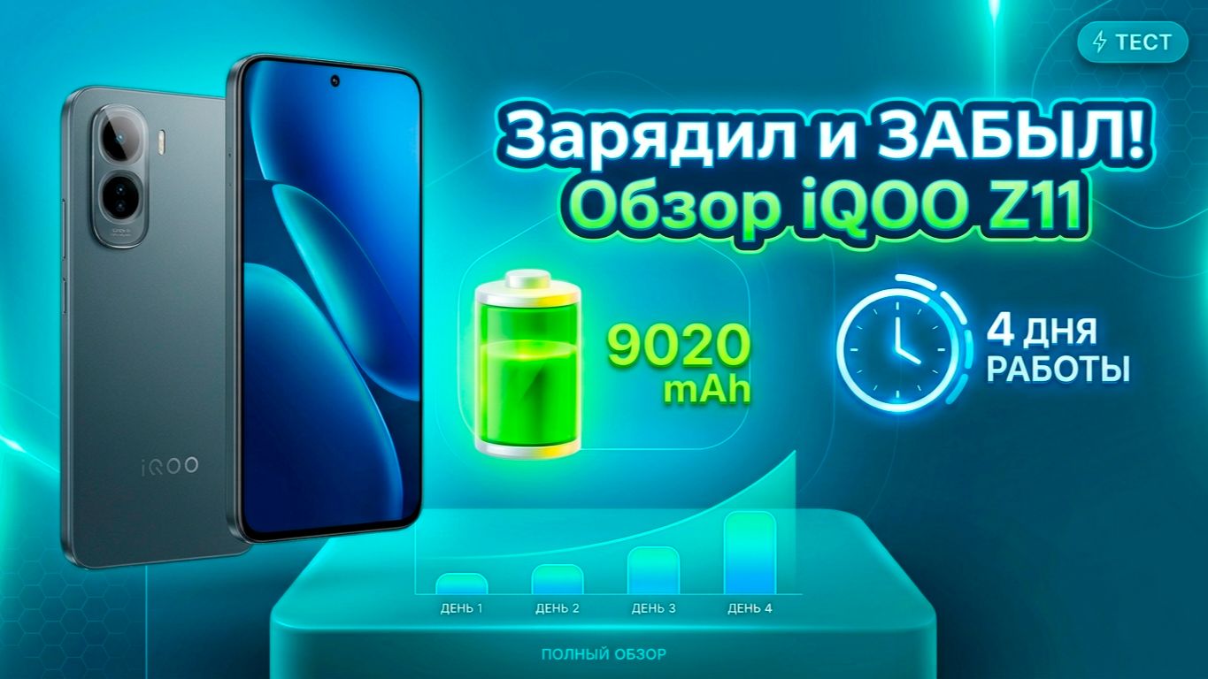 РЕКОРДСМЕН АВТОНОМНОСТИ | IQOO Z11 ЧЕСТНЫЙ ОБЗОР смотреть онлайн