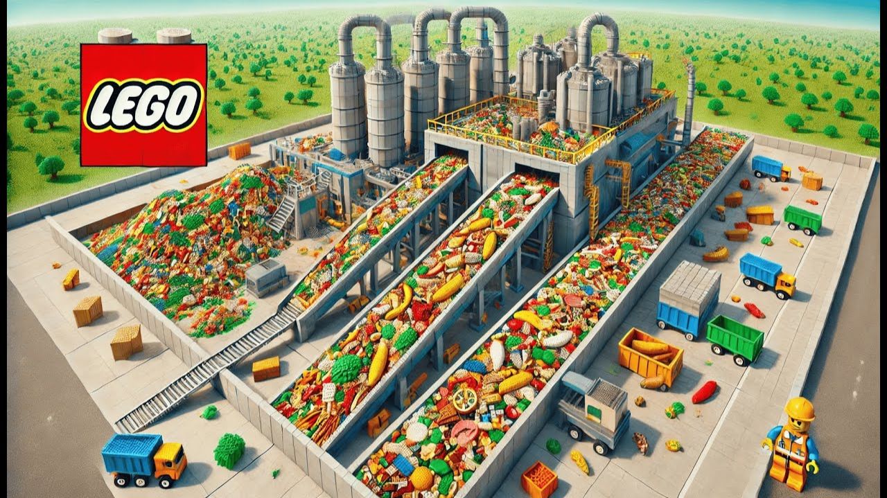LEGO Food Waste Treatment System – From Trash to Power! смотреть онлайн