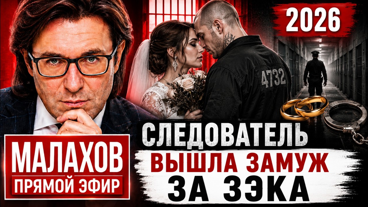 Малахов. Прямой эфир 11.06.2026 | Следователь вышла замуж за зэка смотреть онлайн
