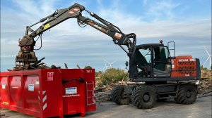 Работа экскаватора Atlas | Уборка территории, откос и дорога под забор #atlas #jcb #экскаватор