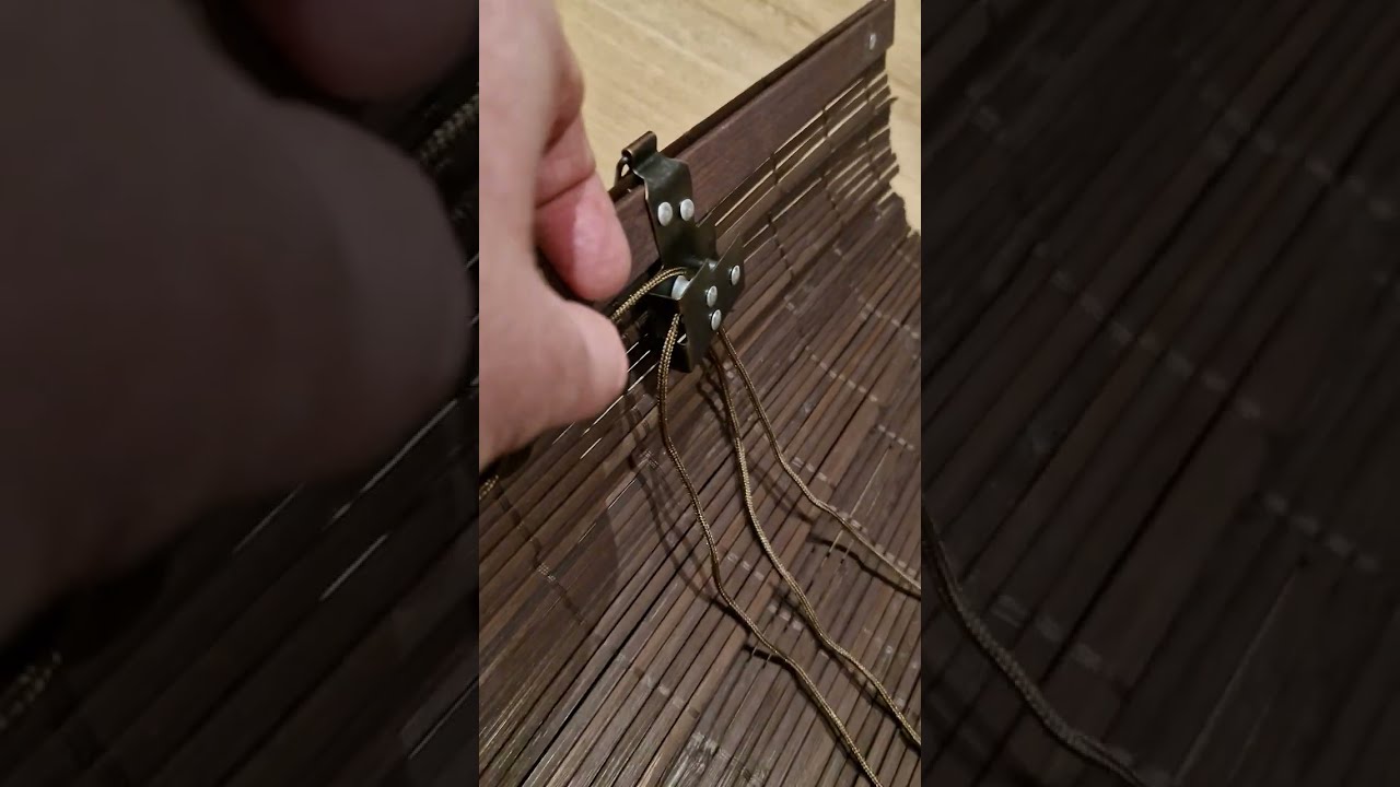 Как продеть веревки в бамбуковые шторы. How to thread ropes into bamboo blinds смотреть онлайн