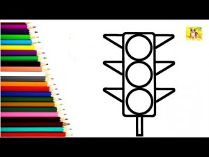 Как нарисовать Светофор/Просто рисовать Светофор#милыерисунки