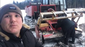 Сломались в лесу. Расчистка ЛЭП. Гусеничный мульчер. Расширение ЛЭП. Дробление веток. Тверская обл.
