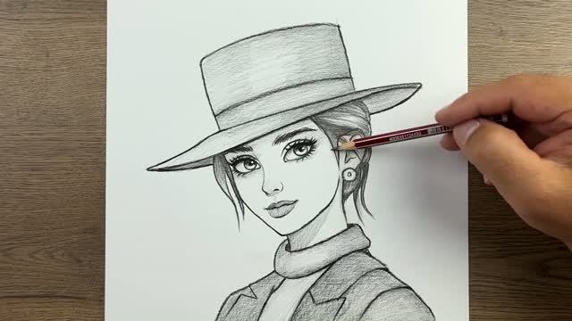 Как нарисовать красивую девушку шаг за шагом, пошаговый урок по рисованию красивой девушки смотреть онлайн