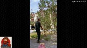 ТАК НУЖНО косить траву быстро. Что творит этот парень?