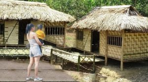 16-летняя мать-одиночка построила прочный бамбуковый дом и ферму с нуля | Трогательная история #diy