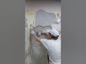 Зачистка стен в офисе банка Народный