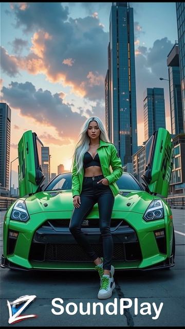 Вайбовая красотка и зелёный спорткар в мегасити ЖМИ подписаться #красотка #спорткар #вайб #мегасит