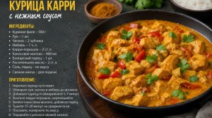 Как приготовить курицу карри, ловите рецепт.