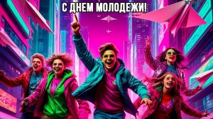 Будущее уже здесь! С днём молодежи. Красивая музыкальная открытка.