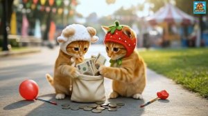 Мама-кошка обрезает мех на ферме и делает тигровую шапку для котят дома🐾🎩🐯