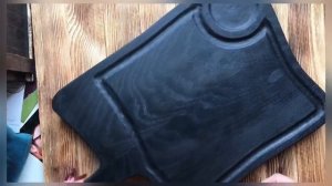 black oak cutting Board черная доска из дуба для разделки и подачи блюд