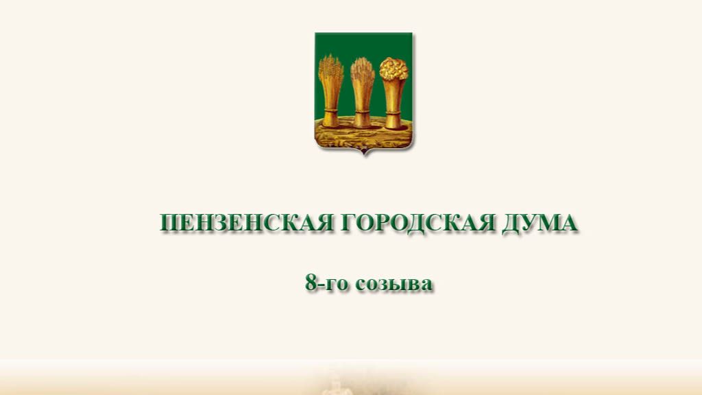 22 сессия Пензенской городской Думы 8 созыва смотреть онлайн