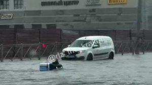 🥰 На просторах Казани заметили водоплавающего рободоставщика. Малыш преодолел водную преграду