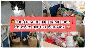 ⛔МОТИВАЦИЯ НА УБОРКУ! 🙈ГЛОБАЛЬНОЕ РАСХЛАМЛЕНИЕ БАЛКОНА🤦ЦЕЛАЯ КОРОБКА ПУСТЫХ БАНОЧЕК #влог7