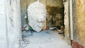 голова льва бетон 174 см подъем на покраску