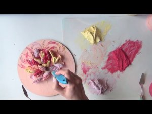 Скульптурная живопись, цветок
