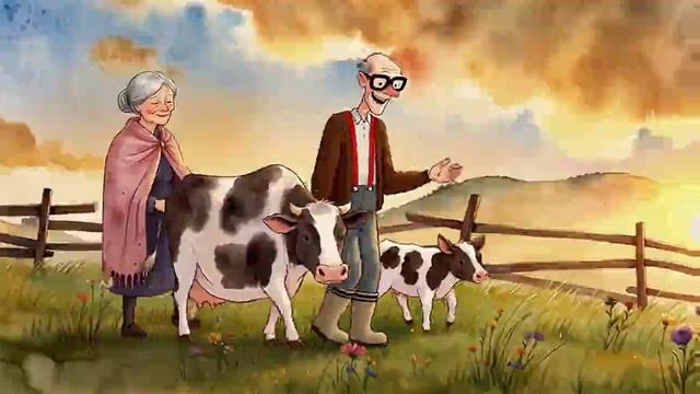 🐄🌾 ДЕД И БАБУЛЯ ПАСУТ КОРОВУ И ТЕЛЕНКА: Деревенские забавы и сельский уют!