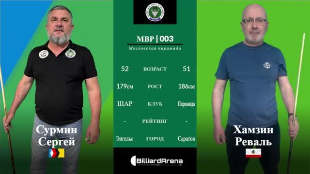 Бильярд. Хайлайт МВР I 003 I Сурмин Сергей vs Хамзин Реваль