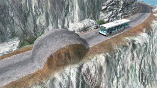 Огромный ПРЫЩ на дороге - Бименджи Драйв прыжки аварии  BeamNG Drive Cars vs PIMPLE on the road.