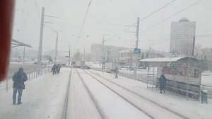 Поездка на трамвае АКСМ-62103 #653 маршрут 1«Смоленская Площадь—ДС М.Горького»