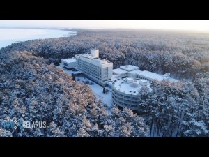 Санаторий «Сосны» на озере Нарочь, Республика Беларусь,  01.2025. Новый 4-й корпус и новая столовая.