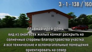 З - 1 - 138 / 160 | Одноэтажный дом для семьи с двумя детьми