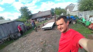 Перевозка бетонных плит,Мастер класс в управлении трактора Dong feng